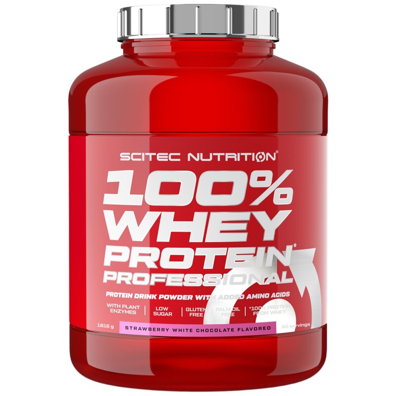Odżywka białkowa SCITEC NUTRITION 100 Whey Protein Professional Truskawka-biała czekolada (1816 g)