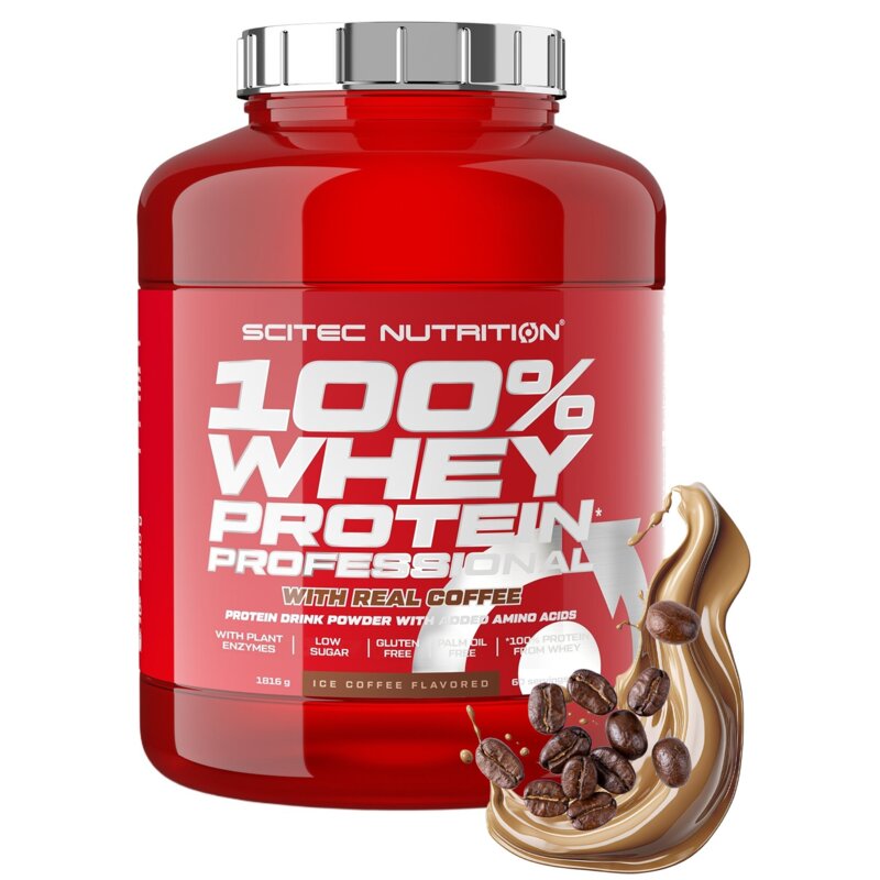 Odżywka białkowa SCITEC NUTRITION 100 Whey Protein Professional Kawa mrożona (1816 g)