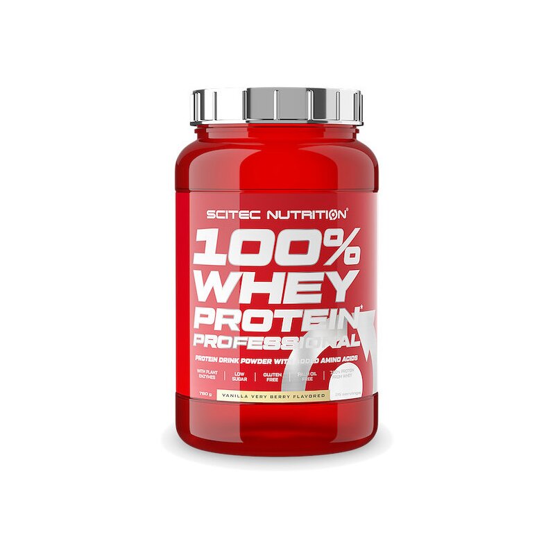 Odżywka białkowa SCITEC NUTRITION 100% Whey Protein Professional Wanilia z jagodą (780 g)