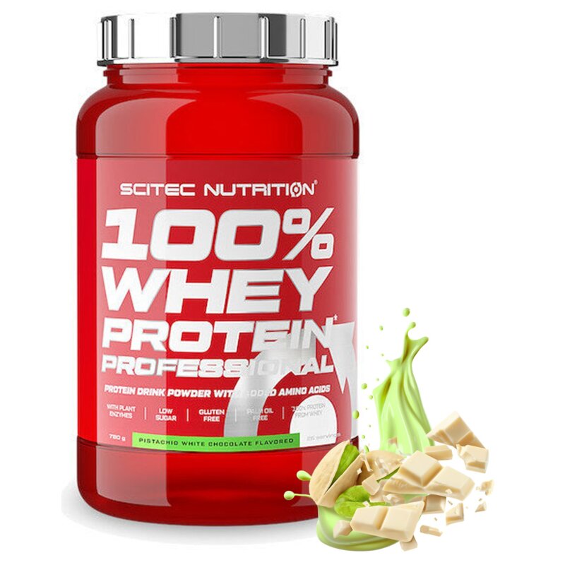 Odżywka białkowa SCITEC NUTRITION 100% Whey Protein Professional Pistacja z białą czekoladą (780 g)