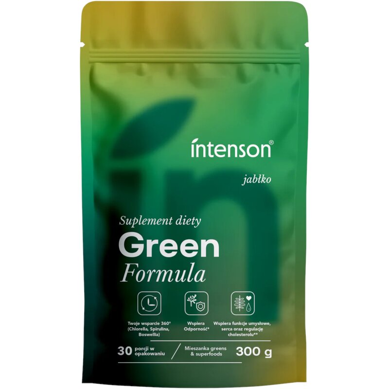 Suplement diety INTESON Green Formula Jabłkowy (300 g)