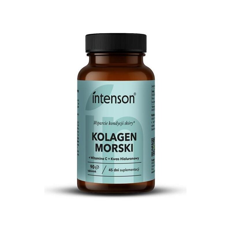 Kolagen INTENSON Morski + Witamina C + kwas hialuronowy (90 tabletek)