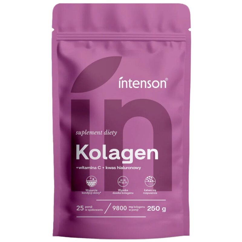 Kolagen INTENSON Witamina C + kwas hialuronowy (250 g)
