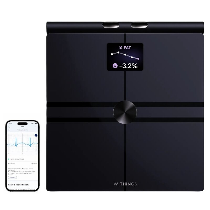 Withings BodyFit waga ze strefową analizą masy ciała metabolizmu oraz serca