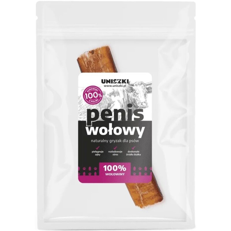 UNISZKI Penis wołowy Mono - przysmak dla psa - 12 cm