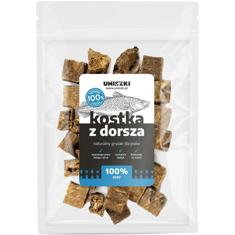 Gryzak dla psa UNISZKI Kostka z dorsza 100 g