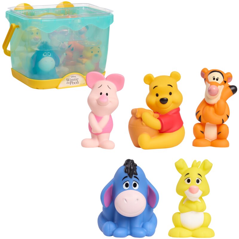 Zestaw figurek JUST PLAY Disney Kubuś Puchatek Wiaderko z figurkami do kąpieli i na plaże 46097-000-1A-002-HT0