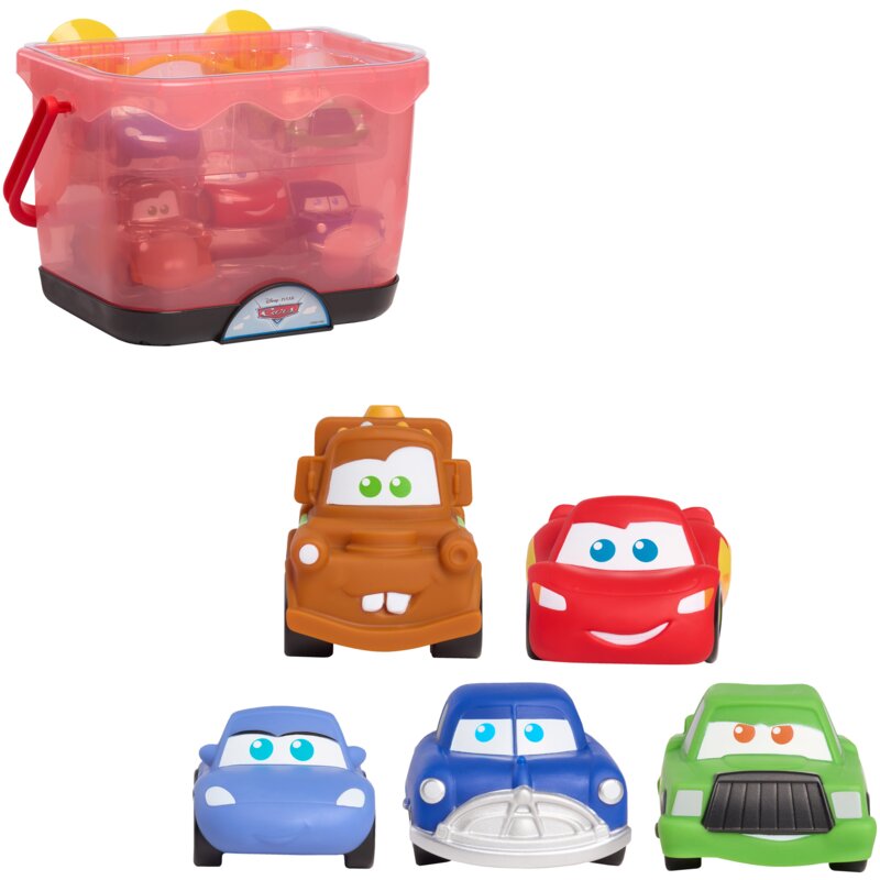 Zestaw figurek JUST PLAY Cars Wiaderko z figurkami do kąpieli i na plaże 46132-000-1A-002-HT0