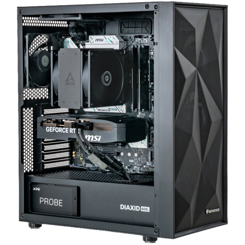 Komputer MAD DOG GENESIS-I06WB32WH i5-14400F 32GB RAM 1TB SSD GeForce RTX5070 DLSS 4.5 Wi-Fi Windows 11 Home