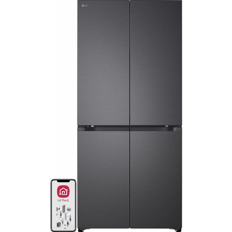 Lodówka LG GMBS30SDEP No Frost Side by Side AI Fresh AI Saving Mode ThinQ AI 186cm Ciemny grafit