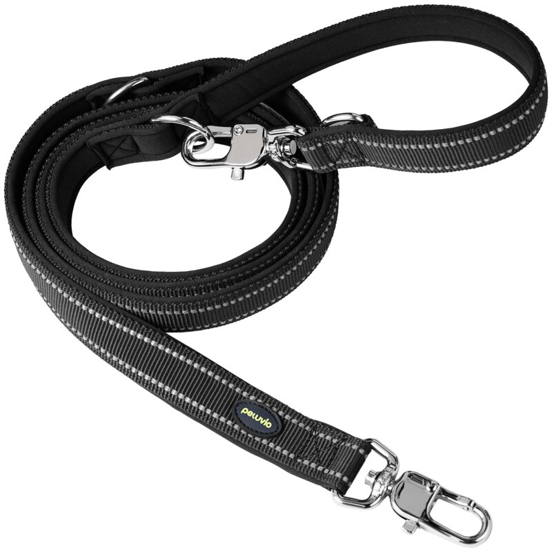 Smycz PELUVIO Amigo M (220 x 2 cm) Czarny