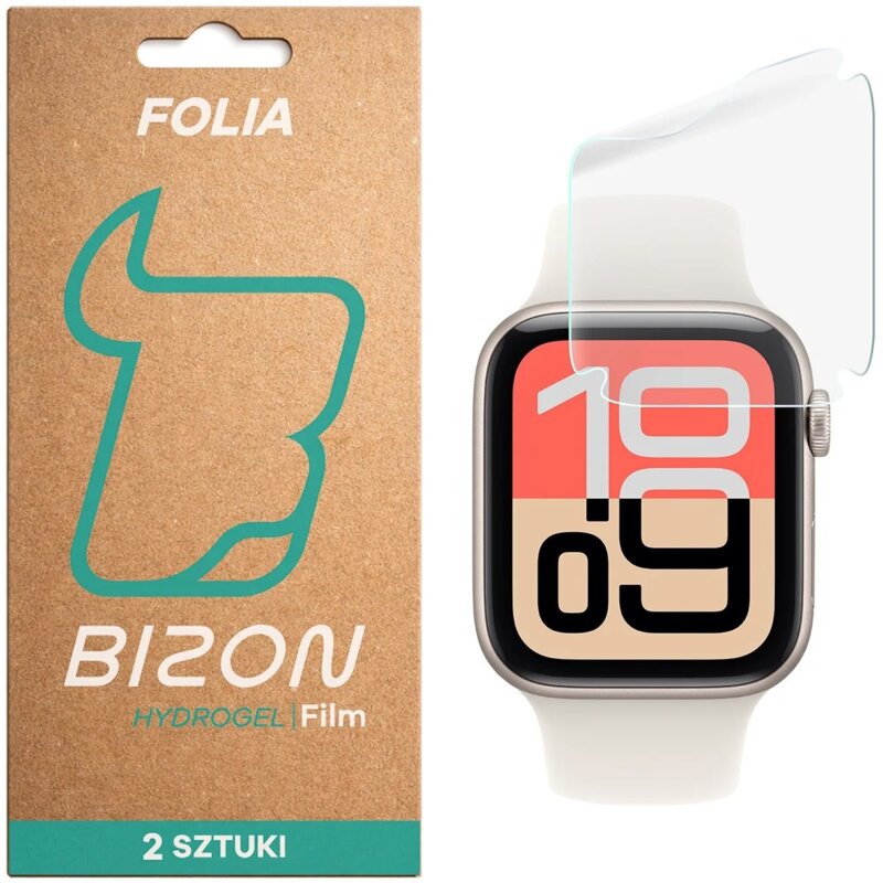 Folia hydrożelowa BIZON Watch Film Hydrogel do Apple Watch SE 3 44 mm (2 szt.)