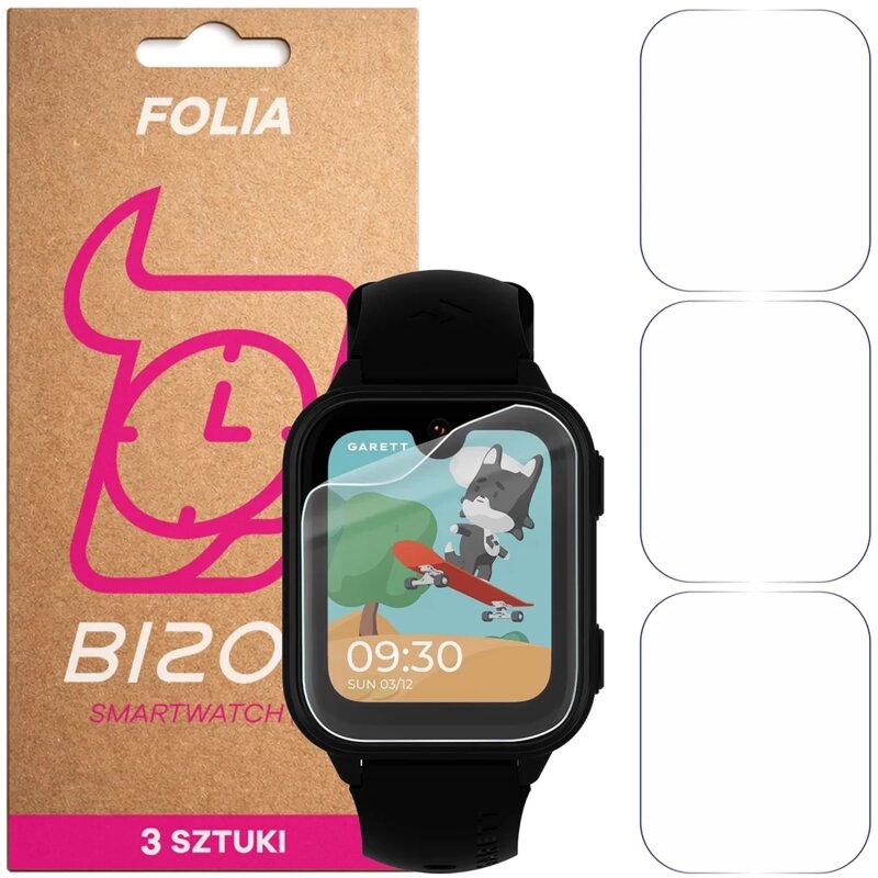 Folia hydrożelowa BIZON Watch Film HydroFlex do Garett Kids Vibe 4G (3 szt.)