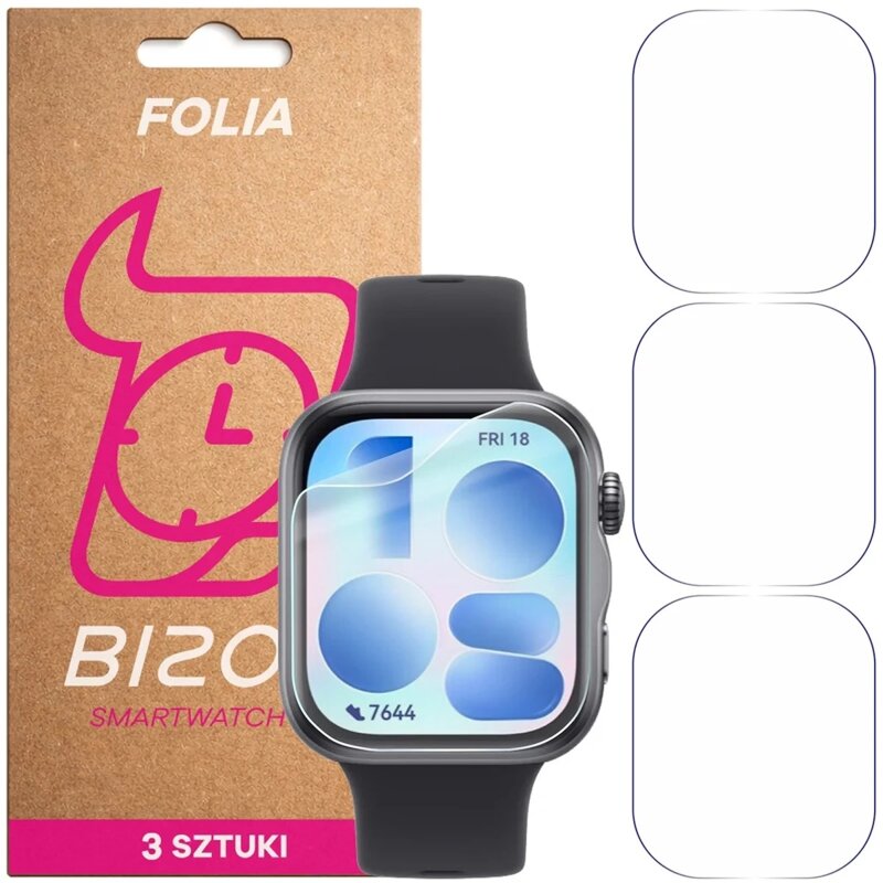 Folia hydrożelowa BIZON Watch Film HydroFlex do Huawei Watch Fit 5 (3 szt.)