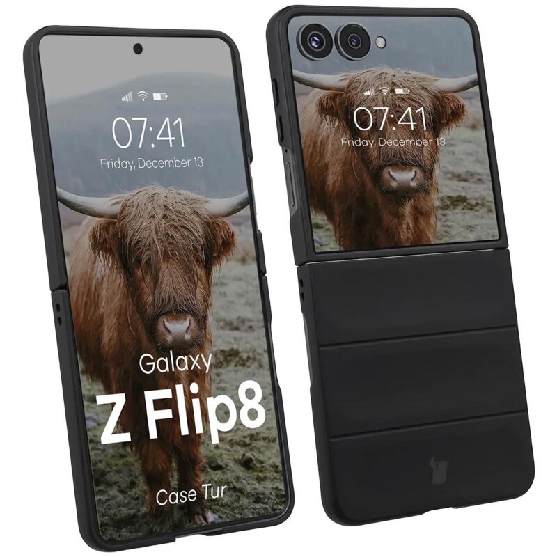 Etui BIZON Case Tur do Samsung Galaxy Z Flip 8 Czarny