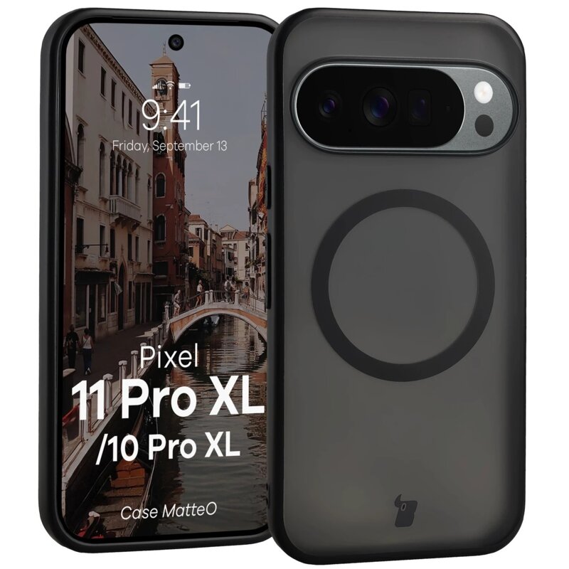 Etui BIZON Case Matteo do Google Pixel 11 Pro XL / 10 Pro XL Czarny Matowy