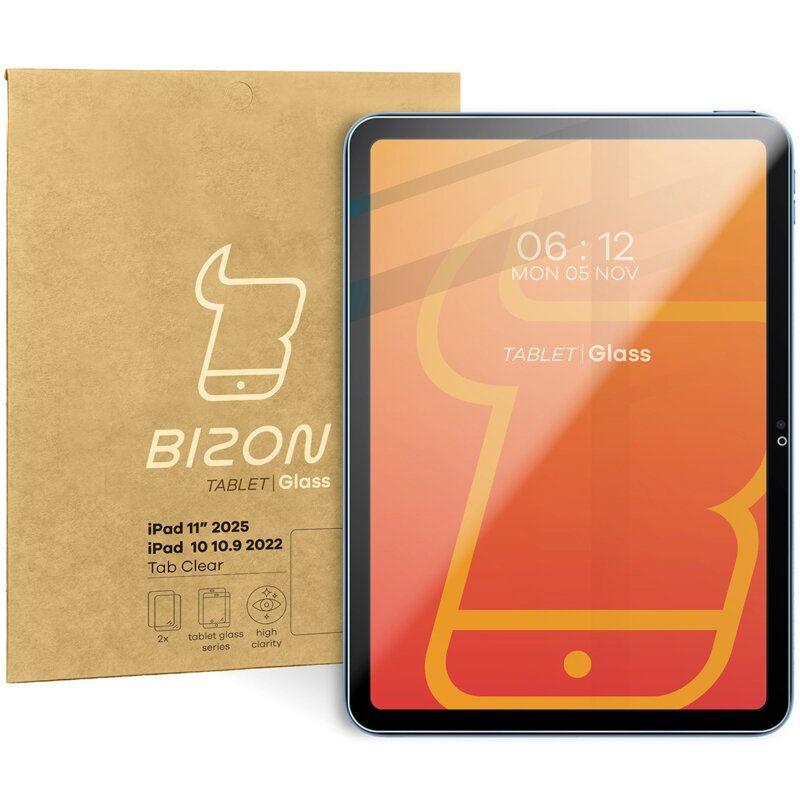 Szkło hartowane BIZON Glass Tab Clear Duo do Apple iPad 11/10 gen. (2 szt.)