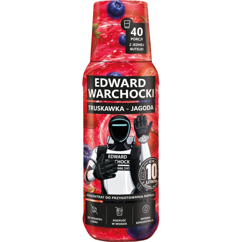 Koncentrat napoju EDWARD WARCHOCKI Truskawka-Jagoda 500 ml