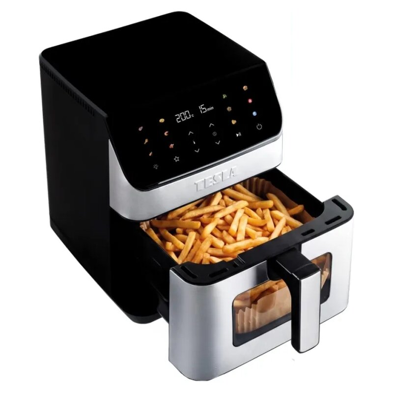 Air Fryer Frytkownica beztłuszczowa TESLA AirCook DualHeat QD65 XXL 6.5l 12 automatycznych programów