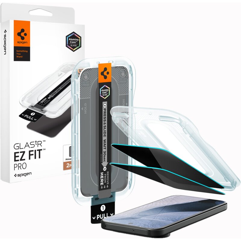 Szkło prywatyzujące SPIGEN Glas.TR EZ Fit Pro Privacy do Google Pixel 9 Pro XL/10 Pro XL/11 Pro XL (2 szt.)