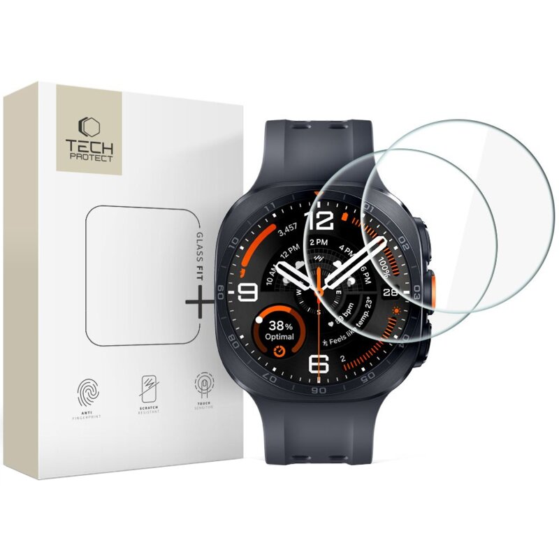 Szkło hartowane TECH-PROTECT Glass Fit+ do Samsung Galaxy Watch Ultra 2 47 mm (2 szt.)