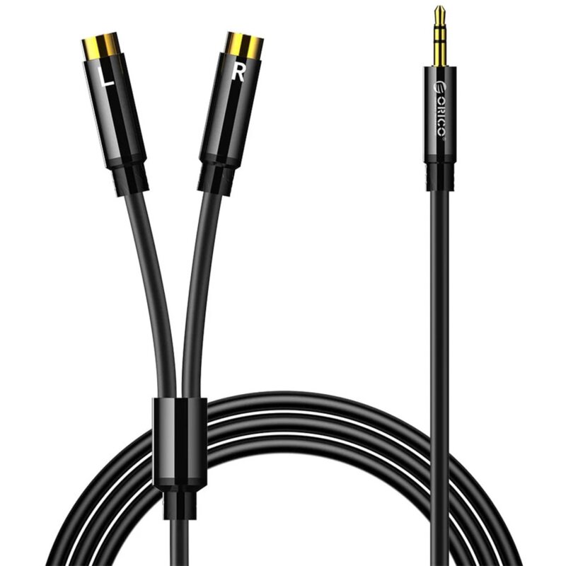 Kabel audio Jack 3.5 mm - 2x RCA ORICO AXRF-15 5 m Czarny