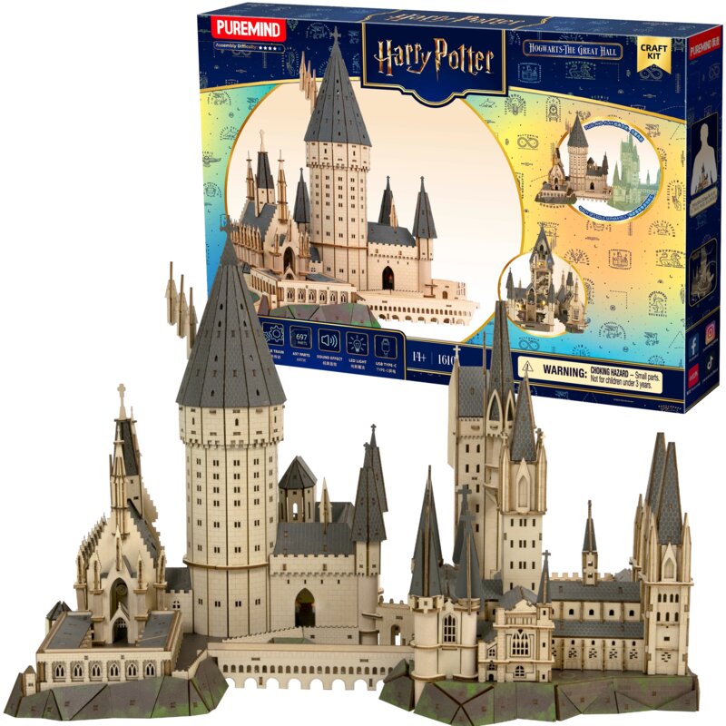 Puzzle 3D PUREMIND Harry Potter Hogwart Wielka Sala 1610 (697 elementów)