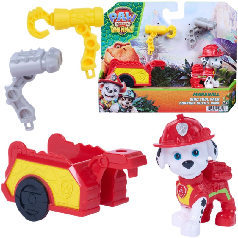 Zestaw figurek SPIN MASTER Psi Patrol Dino Movie Marshall z przyczepką ratunkową 6076019
