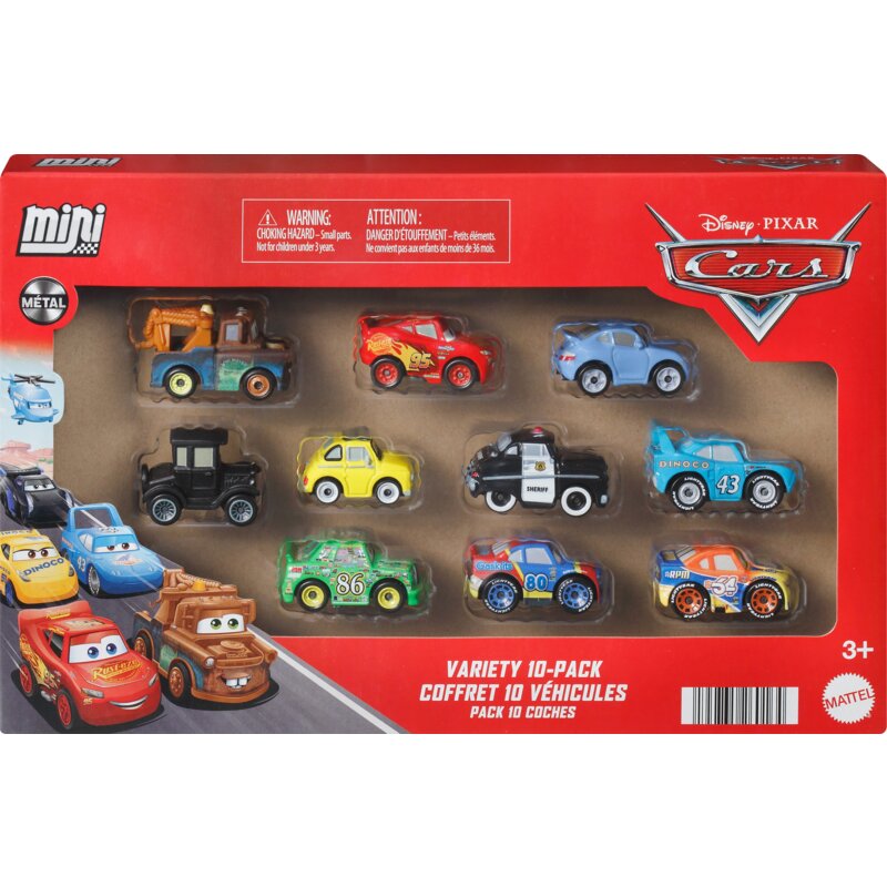 Zestaw pojazdów MATTEL Disney Pixar Cars Auta Mikroauta JBH06 (10 szt.)