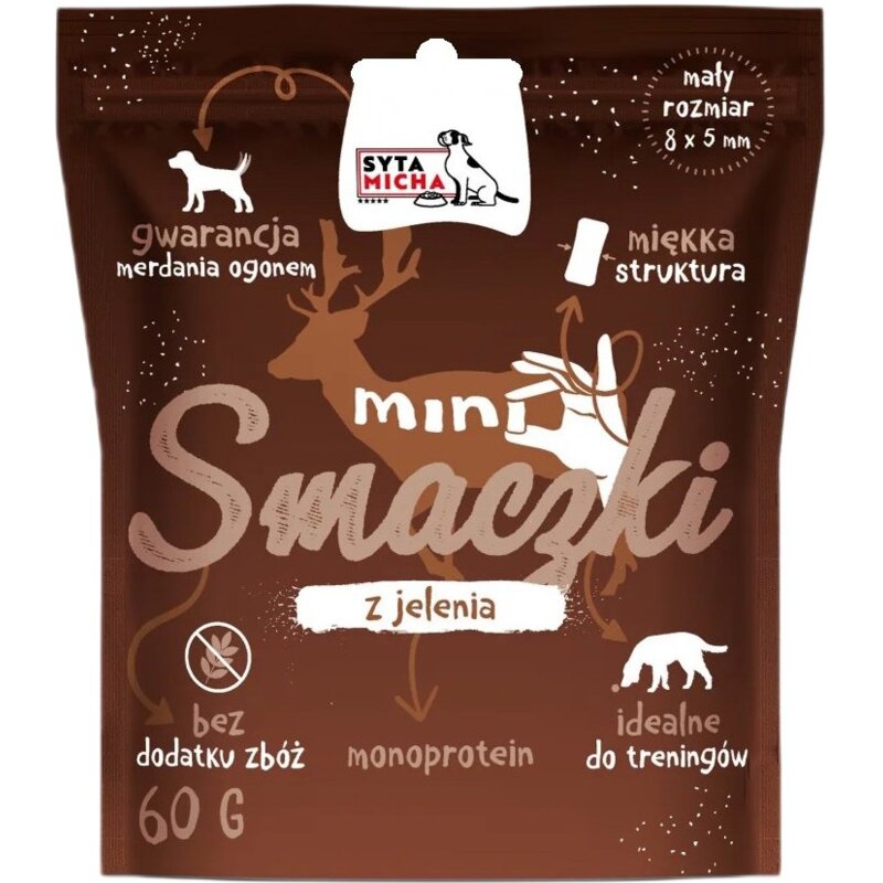 Przysmak dla psa SYTA MICHA Mini Smaczki z jelenia 60 g
