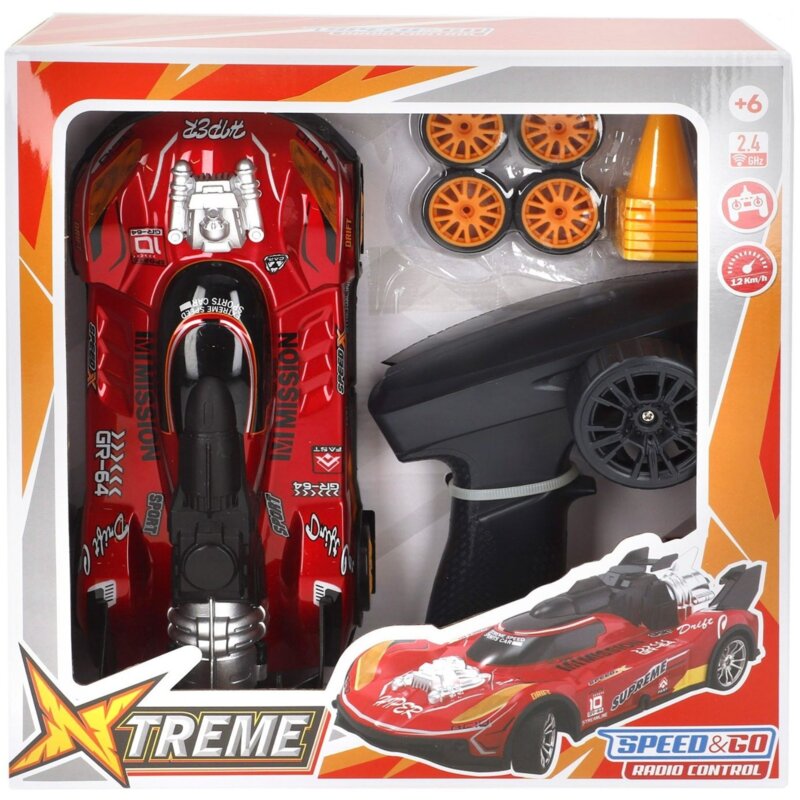 Samochód zdalnie sterowany SPEED & GO Radio Control Treme 39184 Czerwony