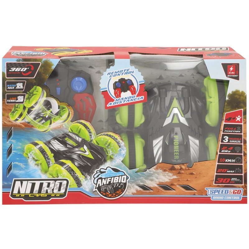 Samochód zdalnie sterowany SPEED & GO Radio Control Anfibia 39690 Zielony