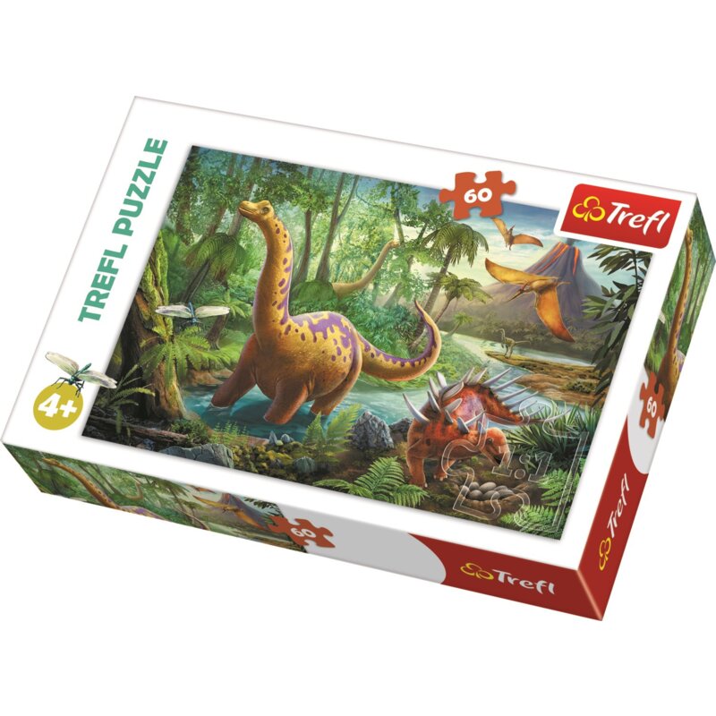 Puzzle TREFL Wędrówki dinozaurów 17319 (60 elementów)