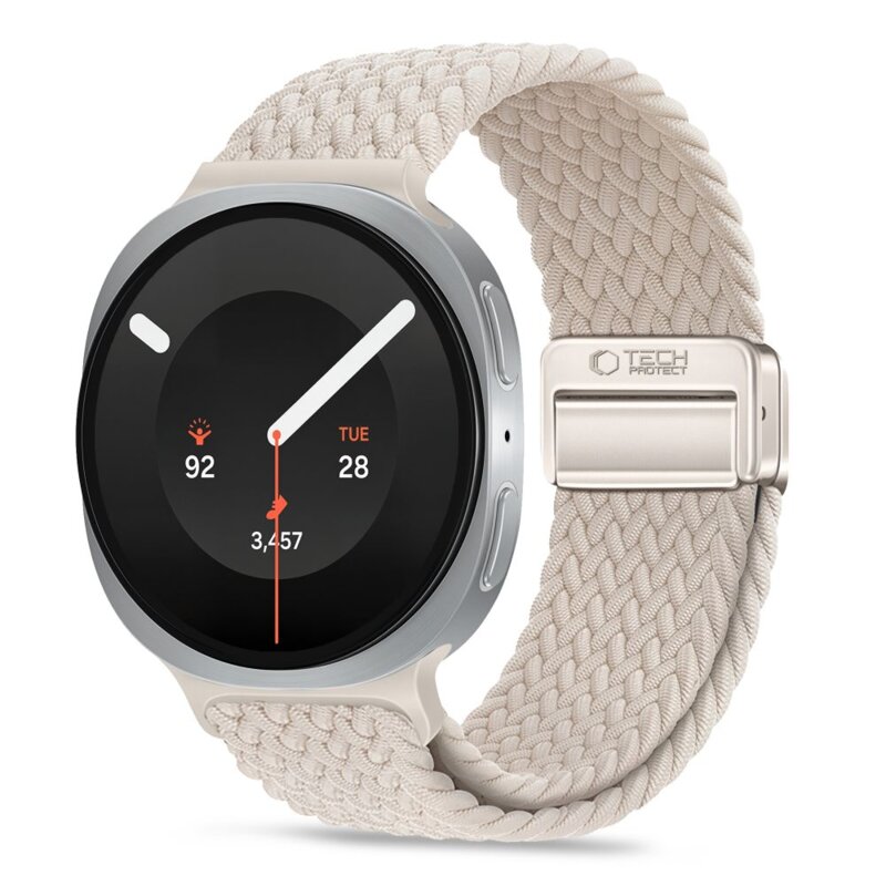 Pasek TECH-PROTECT NylonMag do Samsung Galaxy Watch 8/9/Classic do koperty 40/44/46 mm Jasnobeżowy