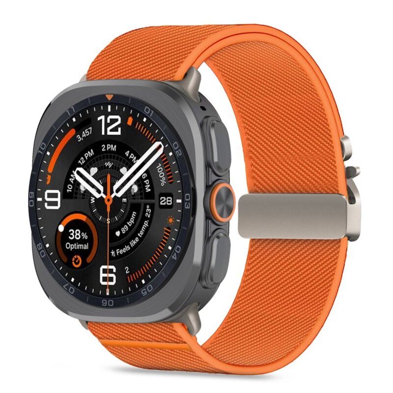 Pasek TECH-PROTECT Nylon Clasp do Samsung Galaxy Watch Ultra 1/2 2024-2026 do koperty 47mm Pomarańczowy