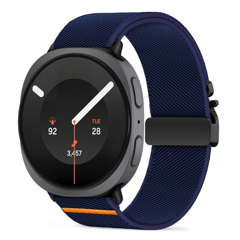 Pasek TECH-PROTECT Nylon Clasp do Samsung Galaxy Watch 8/9/Classic do koperty 40/44/46 mm Granatowy