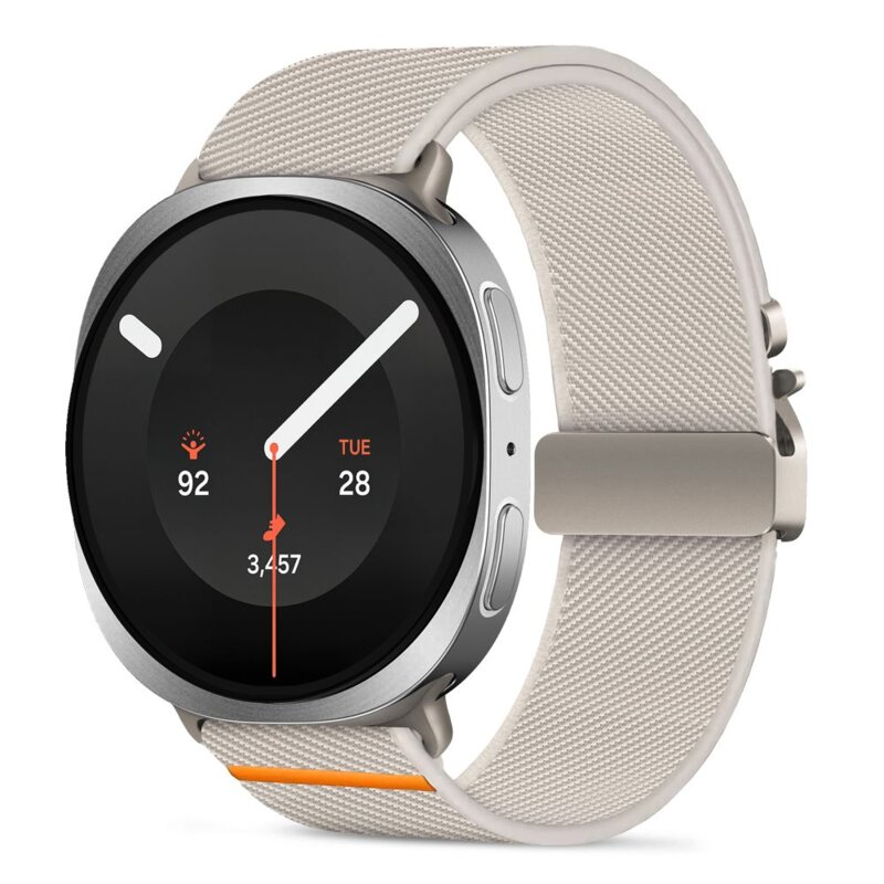 Pasek TECH-PROTECT Nylon Clasp do Samsung Galaxy Watch 8/9/Classic do koperty 40/44/46 mm Jasnobeżowy