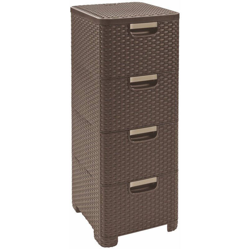 Regał CURVER 209906 Rattan Ciemnobrązowy