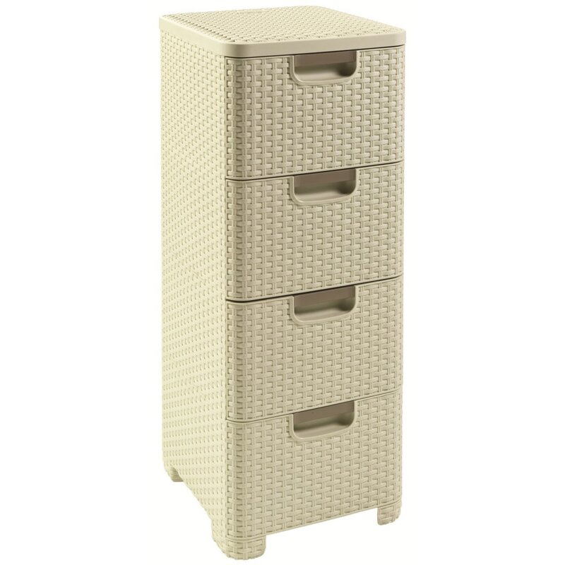 Regał CURVER 209907 Rattan Style Kremowy