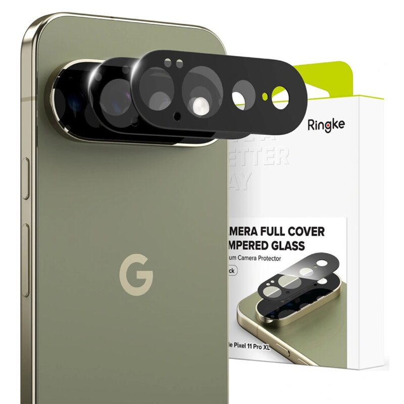 Nakładka na obiektyw RINGKE Camera Full Cover do Google Pixel 11 Pro XL Czarny (2 szt.)
