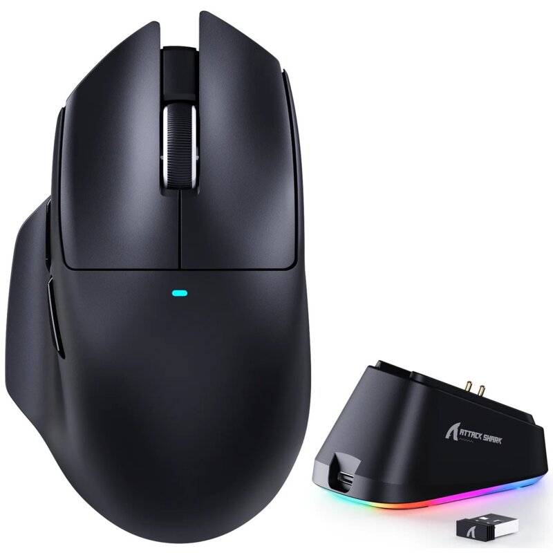 Attack Shark V6 Ultra-Light Tri-Mode czarna