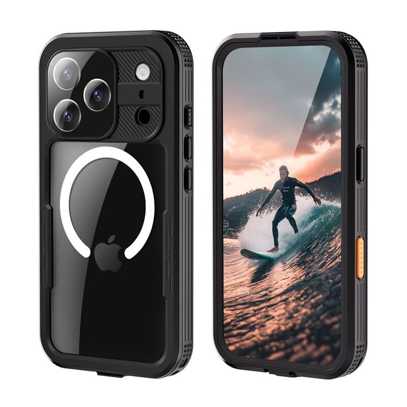 Etui wodoodporne CRONG Seal Cover IP68 MagSafe do iPhone 17 Pro Czarny