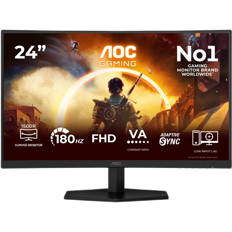 Monitor AOC C24G42FE 23.6" 1920x1080px 180Hz 0.5 ms [MPRT] Curved