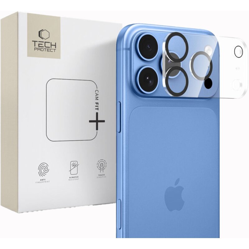 Nakładka na obiektyw TECH-PROTECT Cam Fit+ do Apple iPhone 18 Pro Przezroczysty