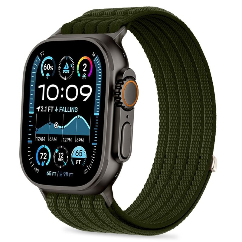 Pasek TECH-PROTECT Nylon Sport Apple Watch 8/9/10/11/12/Se/Ultra do koperty 44/45/46/49 mm Zielony