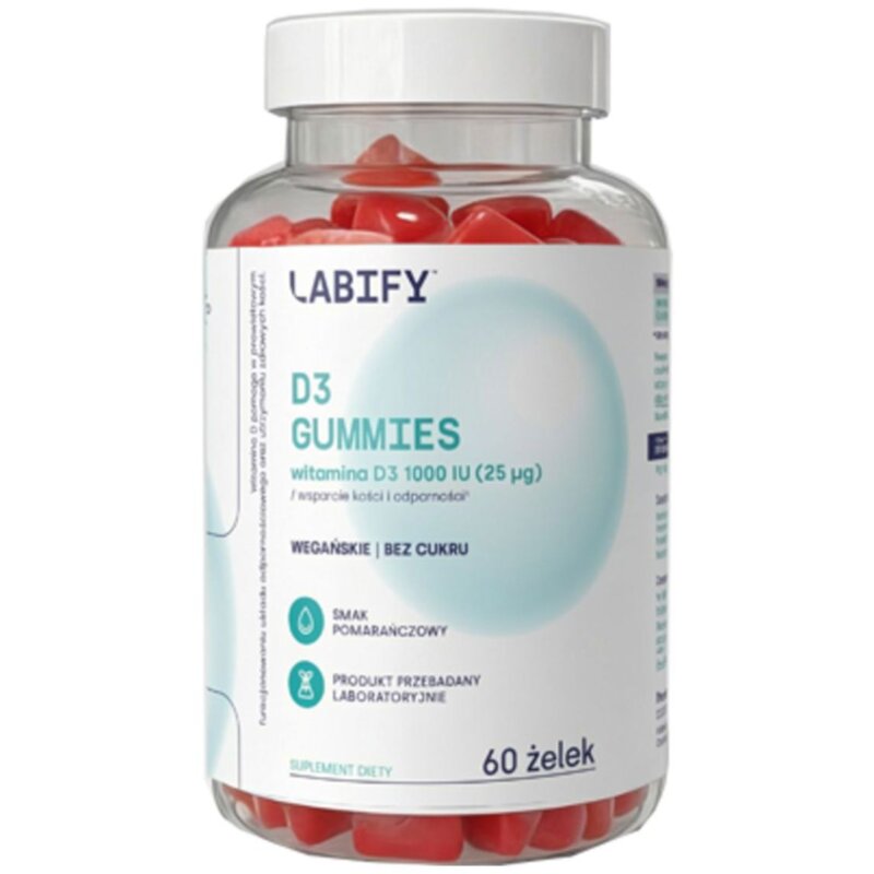 Witamina D3 LABIFY Gummies Pomarańczowy (60 żelek)