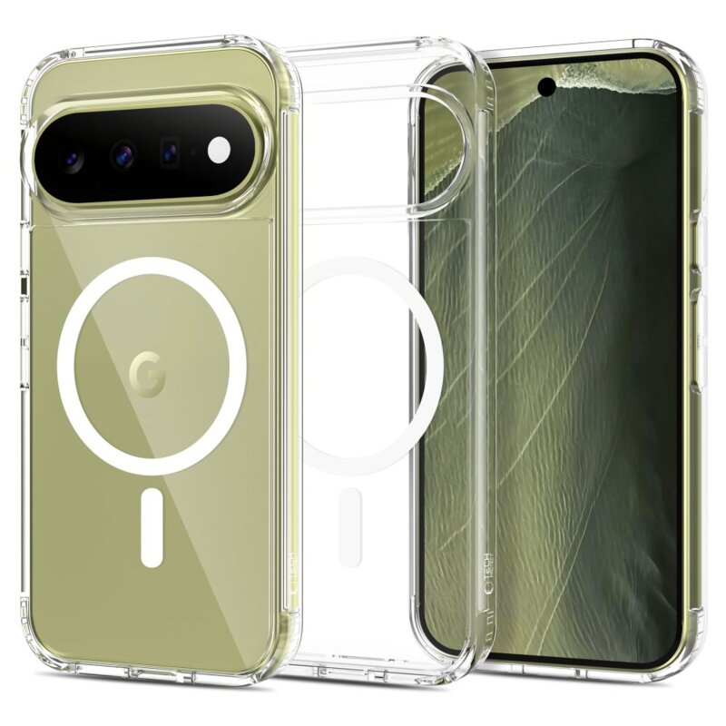 Etui TECH-PROTECT Flexair Hybrid Magsafe do Google Pixel 9/9 Pro/10/10 Pro/11/11 Pro Przezroczysty
