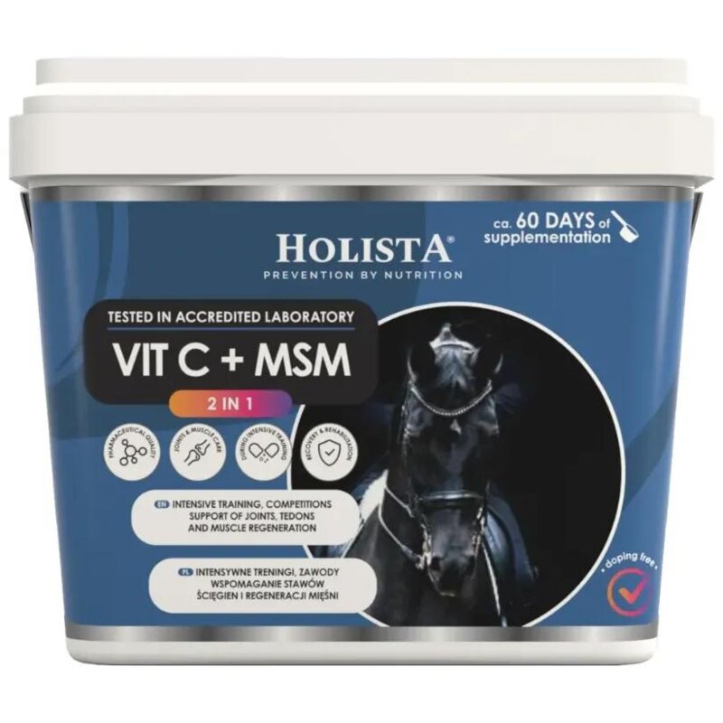 Suplement dla koni i kuców HOLISTA Vitamin C + MSM 1000 g