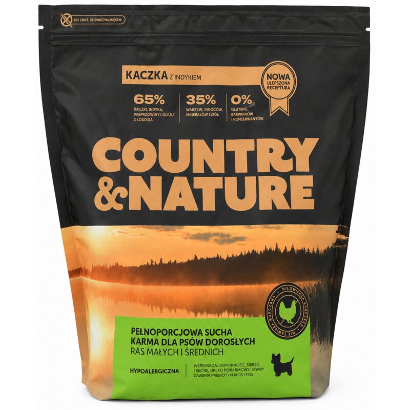 Karma dla psa COUNTRY & NATURE Adult All Breeds Kaczka z indykiem 2 kg