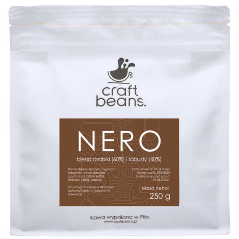 Kawa ziarnista CRAFT BEANS Nero 250 g